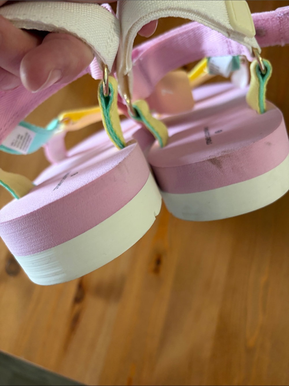 Stoney Clover x Target Pastel Colorblock Sandals - Pink, Yellow, Mint - Picture 3 of 5